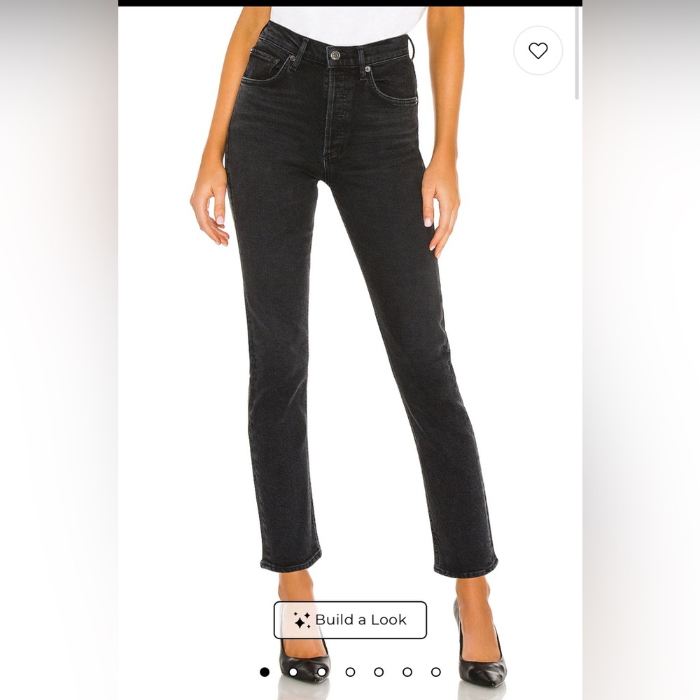 Agolde Riley High Rise Straight Crop Jeans in Panoramic